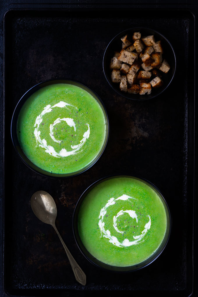 raw cream of broccoli soup