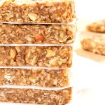 vegan granola bars with date caramel