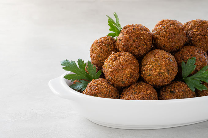 air fried falafel - vegan