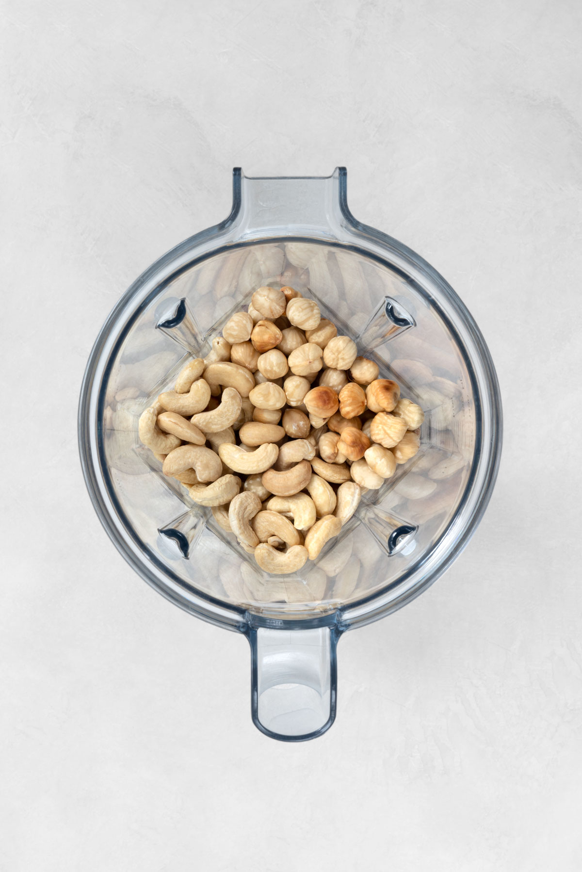 hazelnuts and cashews in a Vitamix blender