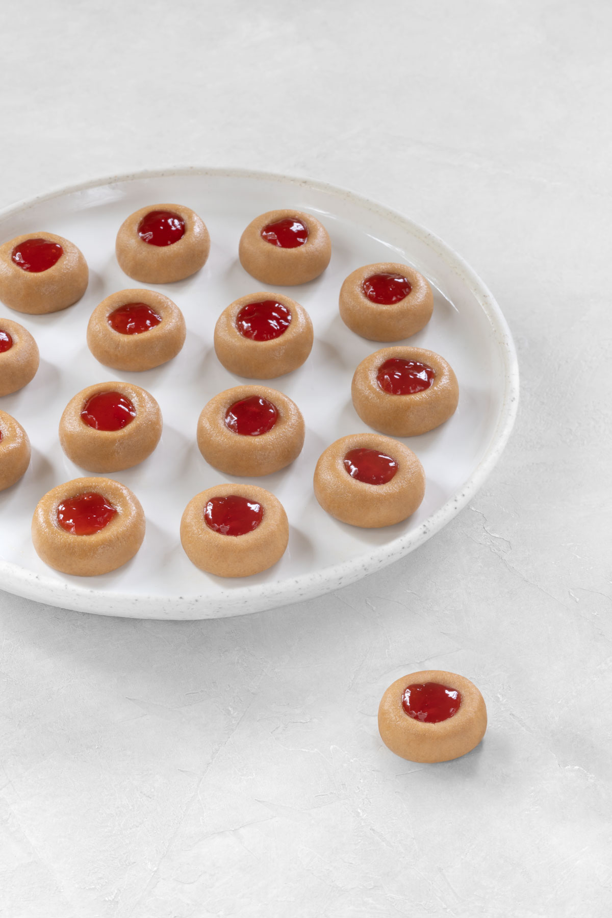 peanut butter jelly thumbprint cookies