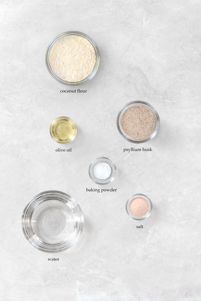 ingredients for coconut flatbread