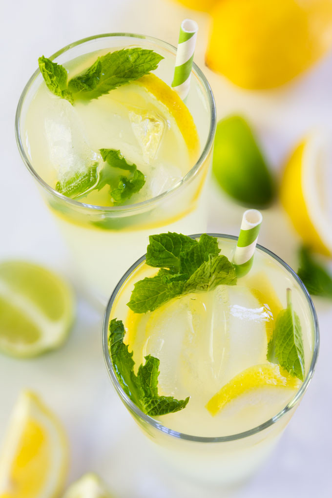 lemon mint lemonade - homemade, fresh, healthy