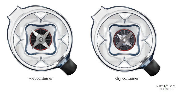 Vitamix wet vs dry container