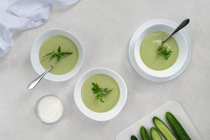 cold cucumber soup