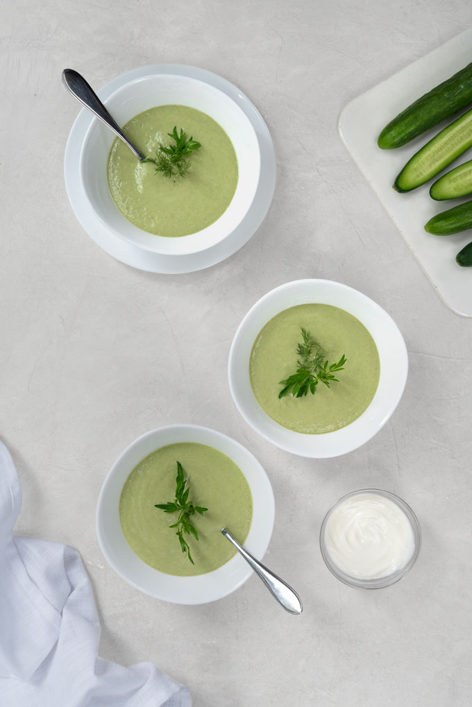 cold cucumber soup