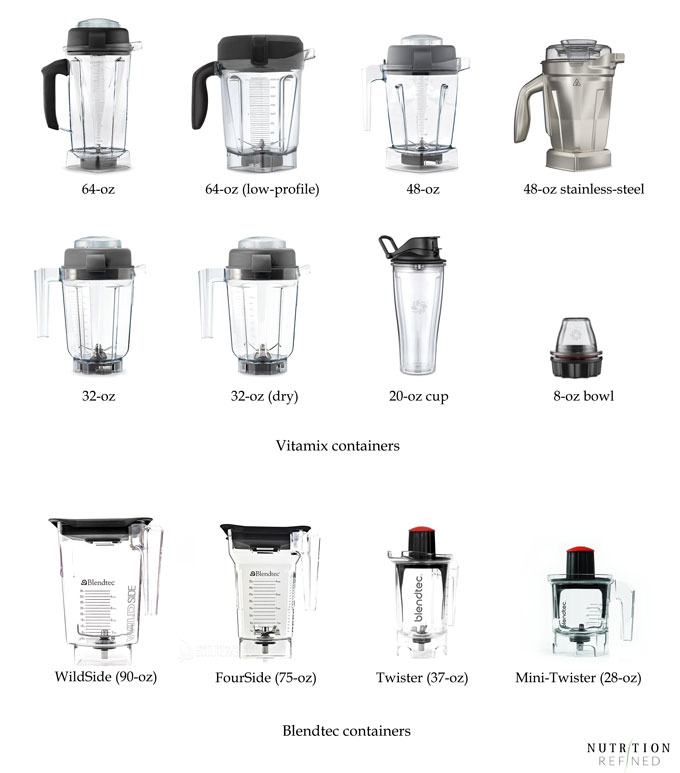 blender containers - Vitamix vs Blendtec