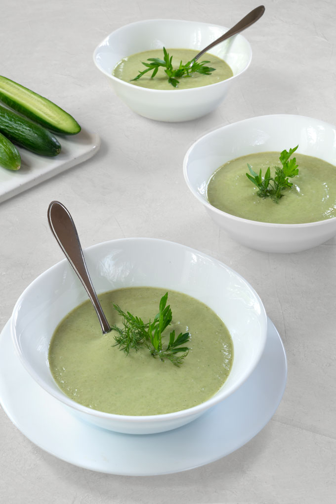 cucumber soup - dairy-free