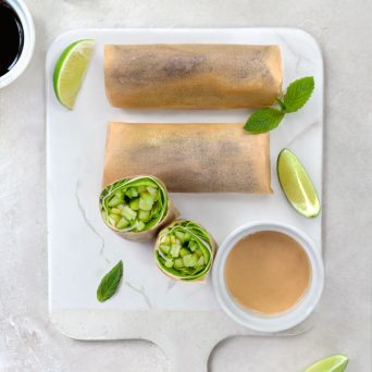 coconut wraps filled with vegetables