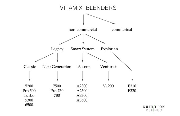 Vitamix comparison chart