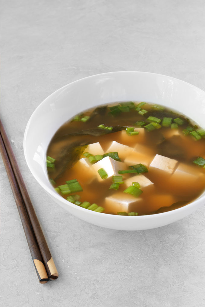 authentic miso soup with homemade dashi