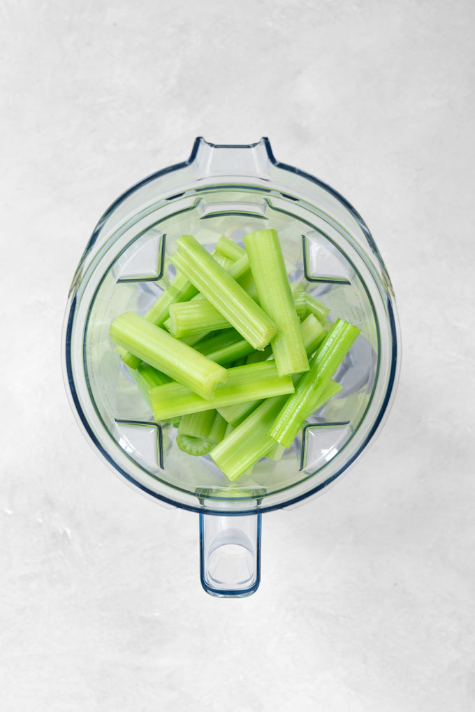 celery in a Vitamix blender