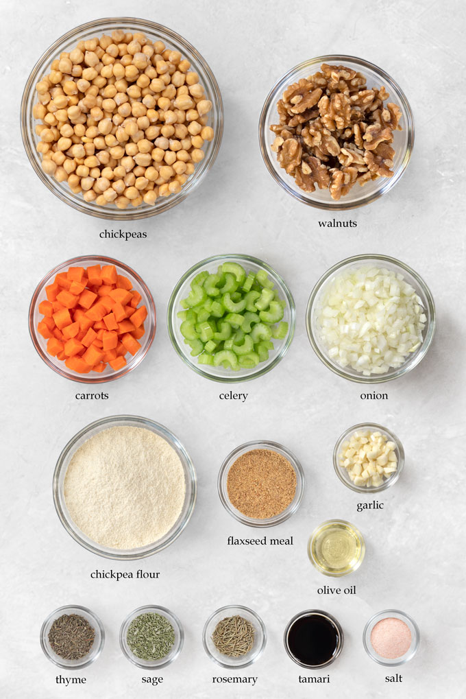 chickpea loaf ingredients