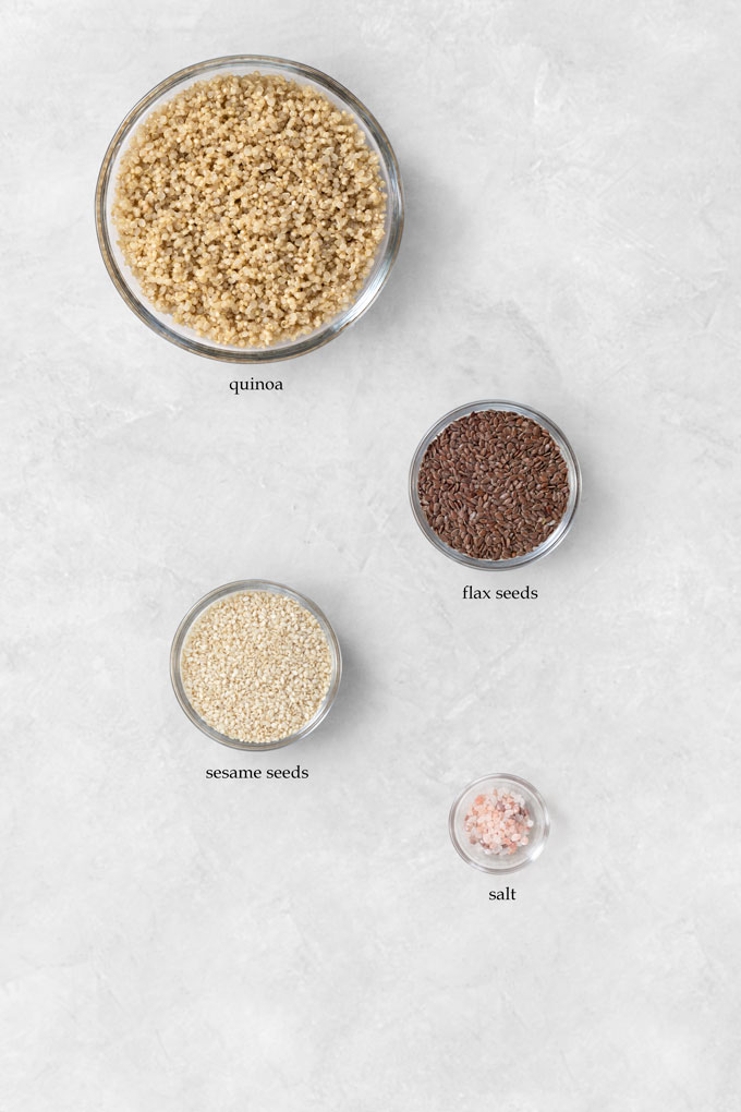 ingredients for quinoa crackers