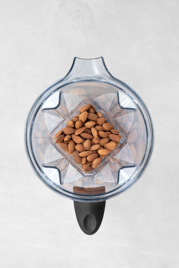 almonds in a Vitamix blender