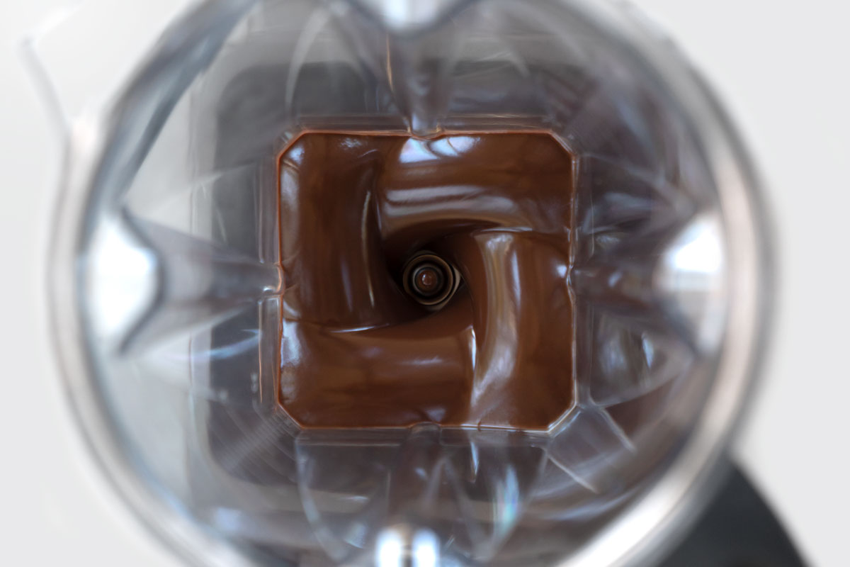 tempering chocolate in a Vitamix blender