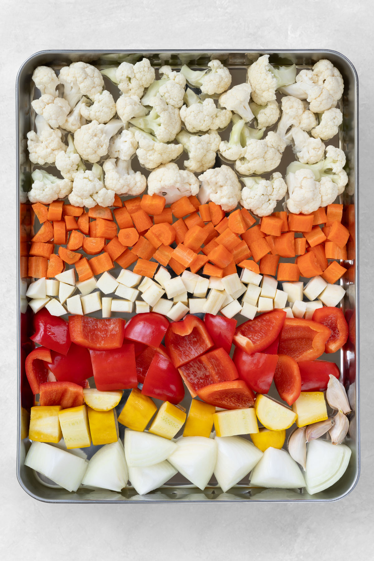 vegetables for roasted vegetable soup